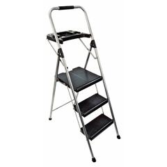 Werner - S313P-2 - 3-Step 250 lbs. Capacity Gray Steel Foldable Step Stool