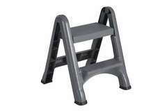 Rubbermaid - FG420903CYLND - 2-Step 300-lb Capacity Gray Plastic Foldable Step Stool