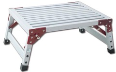 GPL - H-21 - 1-Step 500 lbs. Capacity White Aluminum Foldable Step Stool