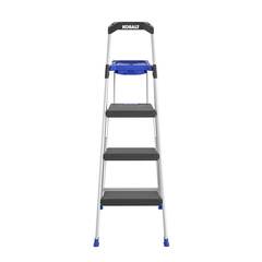 Kobalt - 20511ABL2 - 3-Step 250-lb Capacity Gray Aluminum Foldable Step Stool