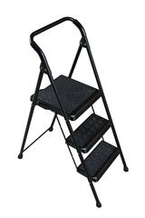 Werner - S323PR-3 - 3-Step 250 lbs. Capacity Black Steel Foldable Step Stool