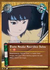 Twin Snake Sacrifice Jutsu - J-077 - Common - 1st Edition