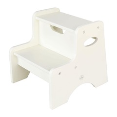 KidKraft - 15501 - 2-Step 90 lbs. Capacity White Wood Step Stool