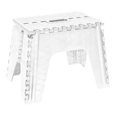 Simplify - 23653-WHITE - 1-Step 300-lb Capacity White Plastic Foldable Step Stool