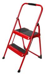 Werner - S322R-6 - 2-Step 200 lbs. Capacity Red Steel Foldable Step Stool