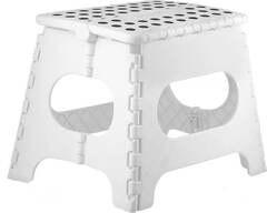 Home it USA - 376L - 1-Step 300-lb Capacity White Plastic Foldable Step Stool