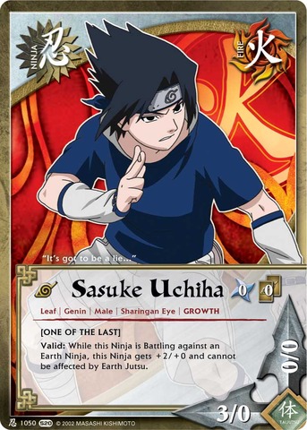 Sasuke Uchiha - N-1050 - Common - 1st Edition