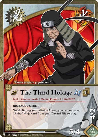 The Third Hokage - N-1054 - Uncommon - 1st Edition