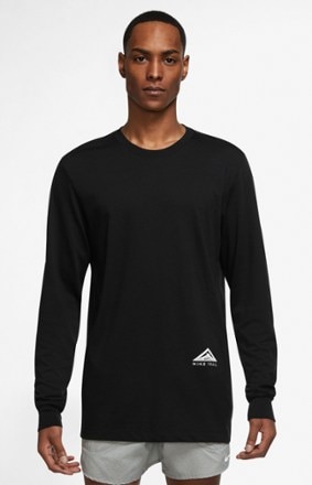 Nike - Dri-FIT Long-Sleeve Trail T-Shirt - Mens - BLACK