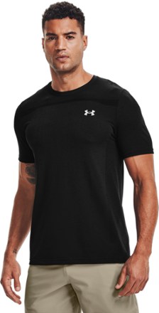 Under Armour - Seamless Shirt - Mens - BLACK/MOD GRAY