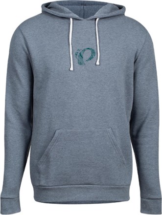 PEARL iZUMi - Fleece Hoodie - Mens - HEATHER NAVY MOUNTAIN