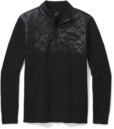 Smartwool - Brookline Hybrid Half-Zip Sweater - Mens - CHARCOAL HEATHER