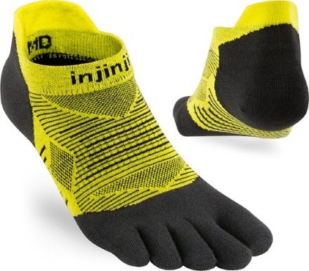 Injinji - Run Lightweight No-Show Socks - LIMEADE