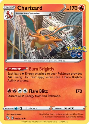 Charizard - 010/078 - Rare - Reverse Holo