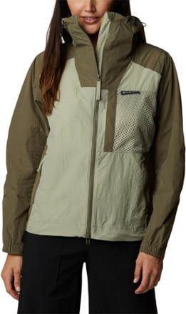 Columbia - Wallowa Park Novelty Windbreaker - Womens - STONE GREEN/SAFARI