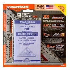 Swanson Tool Company - S0100-A - Swanson 7 in Pro Speed Square with Blue Book