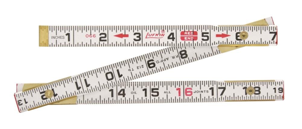 Crescent Lufkin - 066SN - 6-ft Wood Folding Ruler