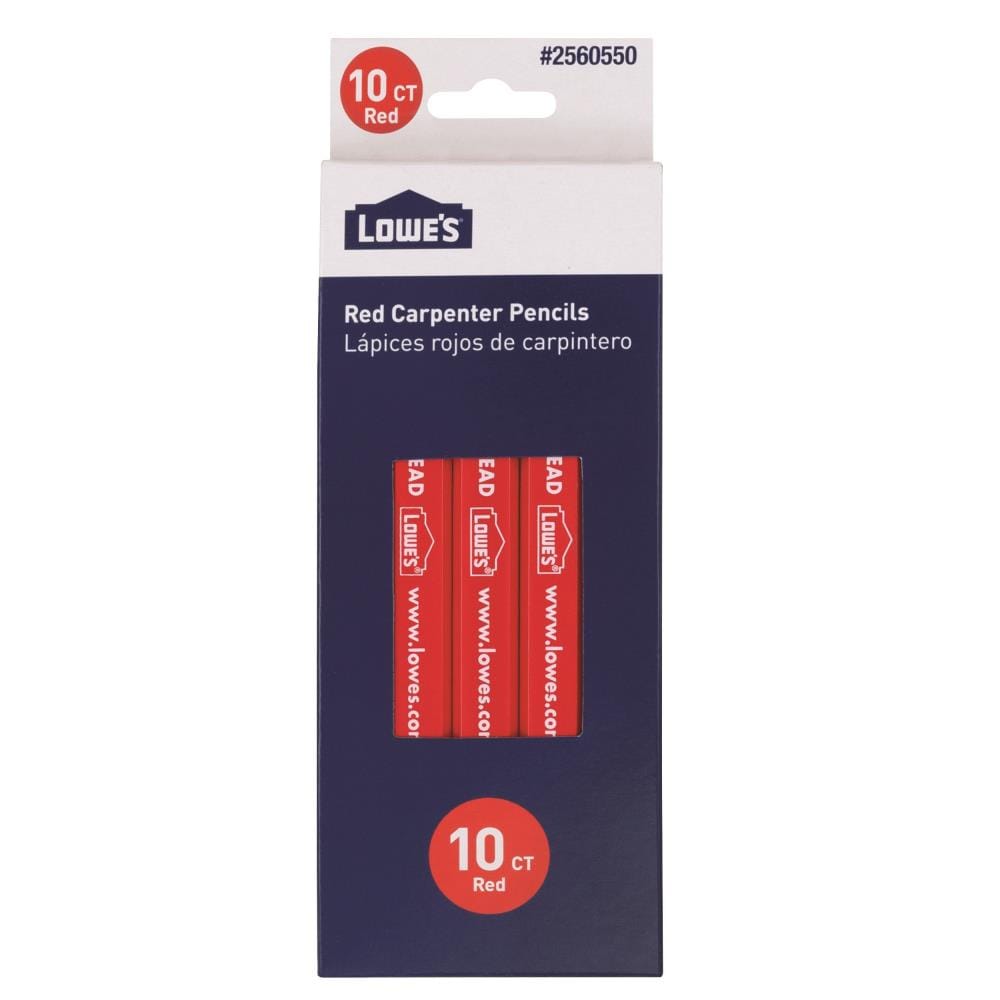 Lowes - 14010 - 7-in Red Carpenter Pencil