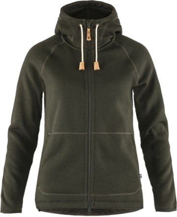 Fjallraven - Ovik Fleece Hoodie - Womens - DEEP FOREST