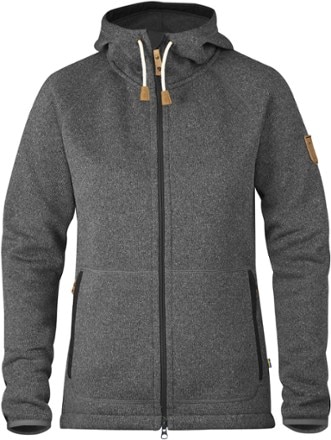 Fjallraven - Ovik Fleece Hoodie - Womens - DARK GREY