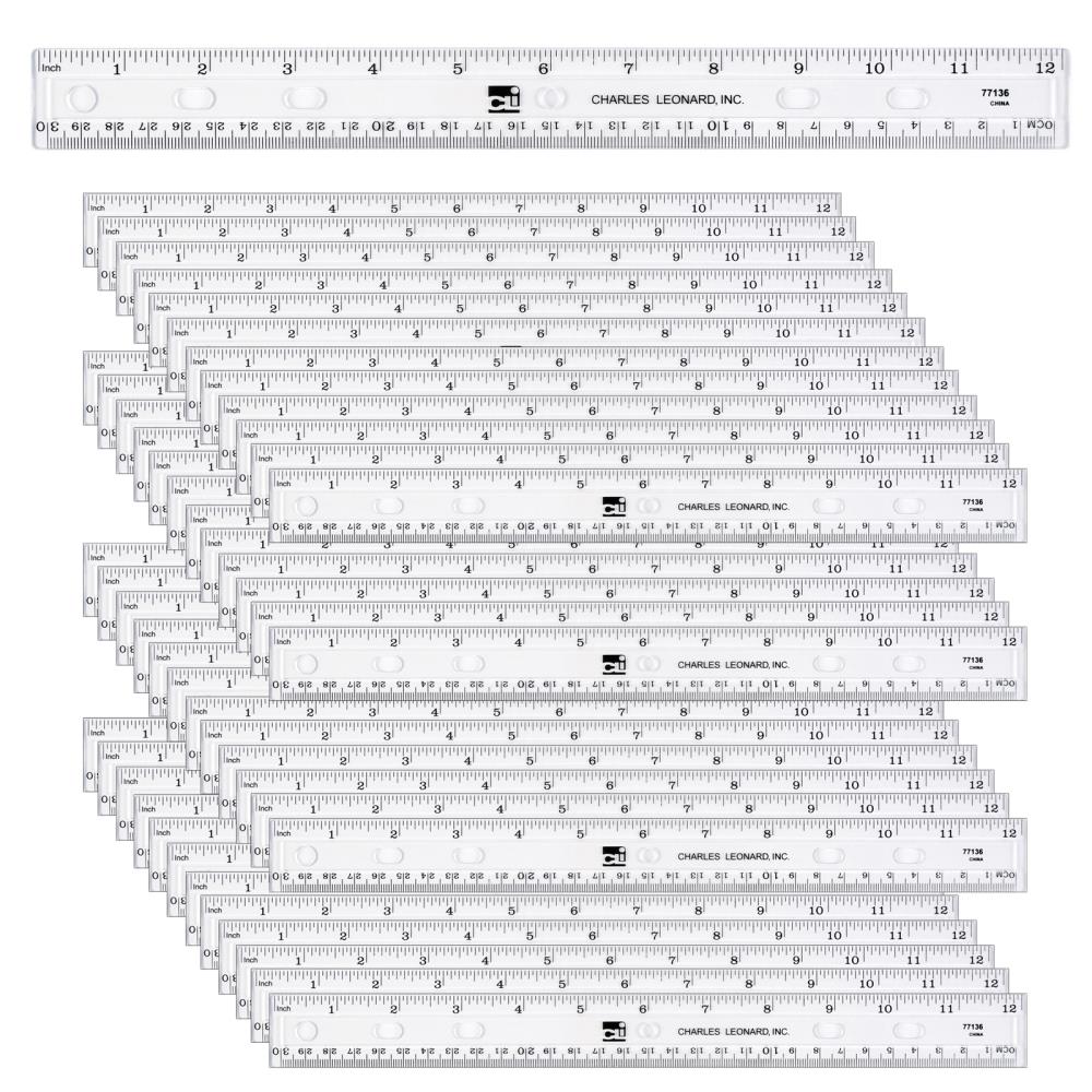 Charles Leonard Inc. - CHL77136-48 - 1-ft Plastic Ruler