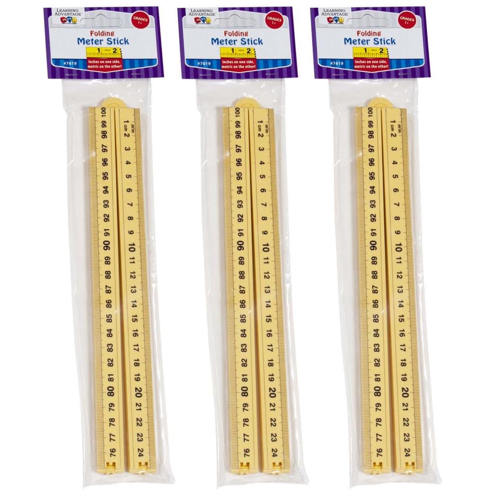 Charles Leonard Inc. - CHL80610-48 - 1-ft Plastic Folding Ruler