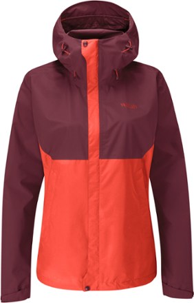 Rab - Downpour Eco Jacket - Womens - DEEP HEATHER/RED GRAPEFRUIT