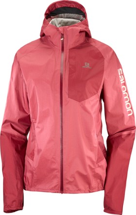 Salomon - Bonatti Waterproof Jacket - Womens - EARTH RED/CABERNET/APRICOT ICE