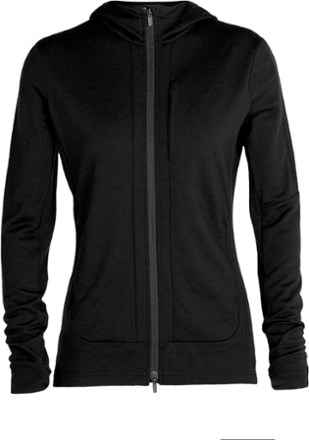 Icebreaker - Quantum III Long-Sleeve Zip Hoodie - Womens - BLACK