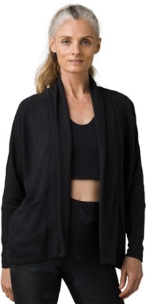 prAna - Sunrise Wrap Cardigan - Womens - SOLID BLACK