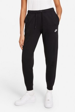 Nike - Essential Fleece Pants - Womens - BLACK/WHITE