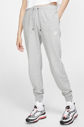 Nike - Essential Fleece Pants - Womens - DARK GREY HEATHER/WHITE