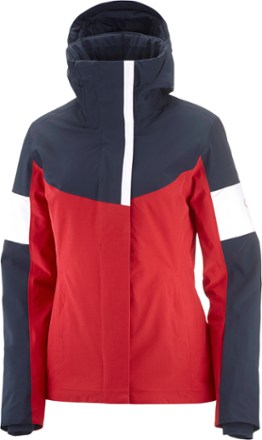 Salomon - Speed Insulated Jacket - Womens - RED CHILI/NIGHT SKY/WHITE
