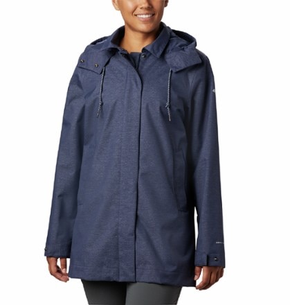 Columbia - East Park Mackintosh Jacket - Womens - NOCTURNAL/DENIM TWILL