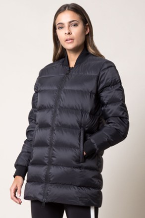 MPG - Intercollegiate Down-Filled Bomber Jacket - Womens - BLACK