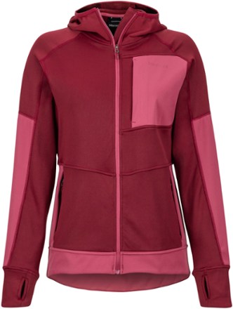 Marmot - Dawn Hoodie - Womens - CLARET/DRY ROSE