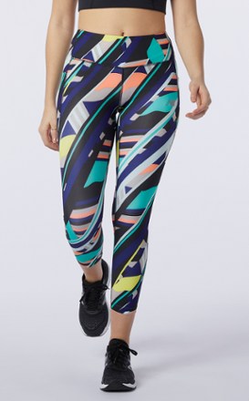 New Balance - Printed Impact Run Crop Tights - Womens