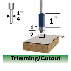 Bosch - 85266MC - 1/2-in Carbide-Tipped Flush and Bevel Laminate Trimmer Assembly Router Bit