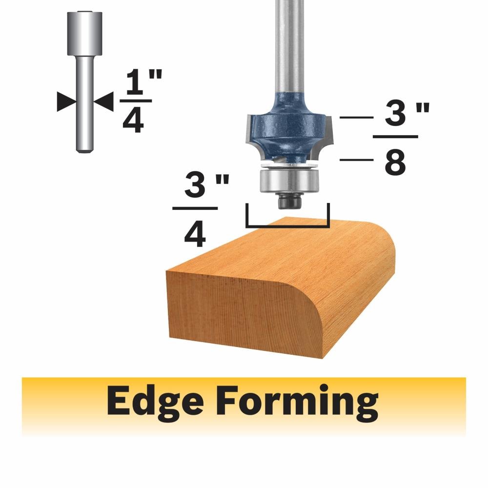 Bosch - 85290MC - 1/8-in Carbide-Tipped Roundover Router Bit