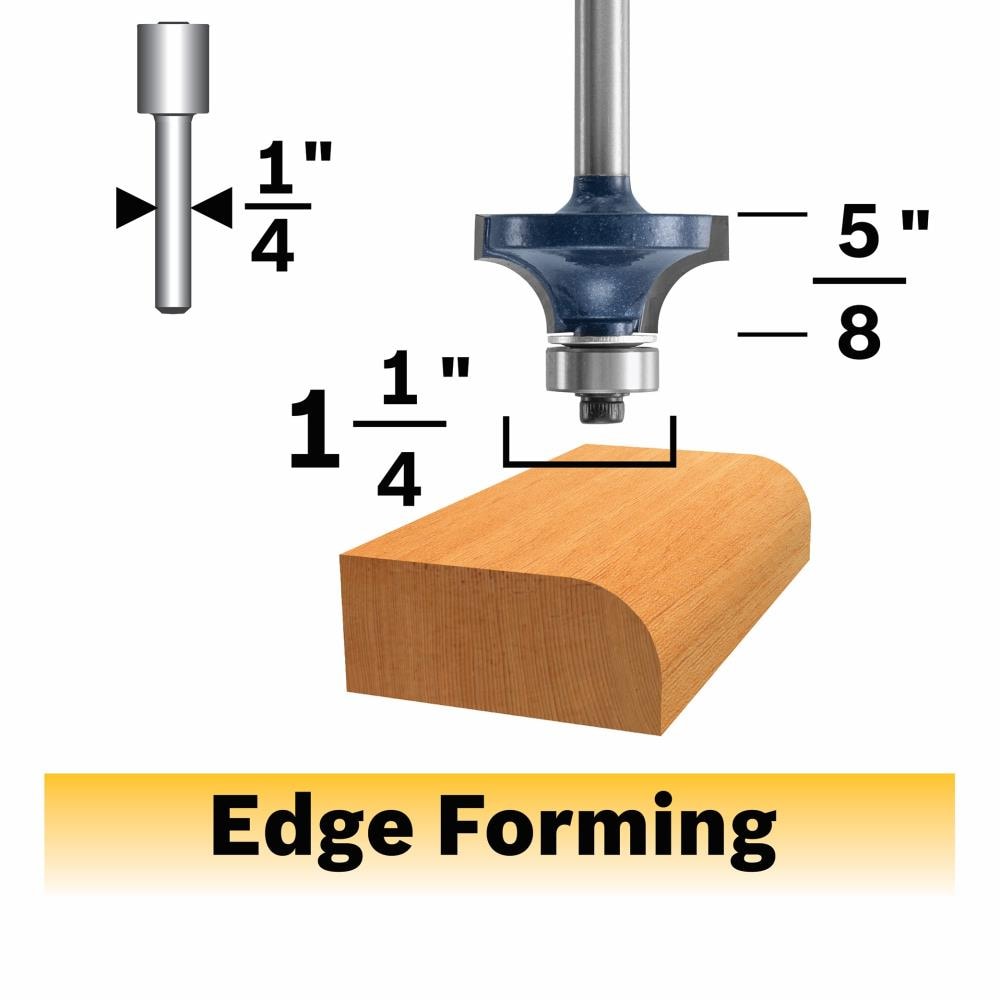 Bosch - 85296MC - 3/8-in Carbide-Tipped Roundover Router Bit