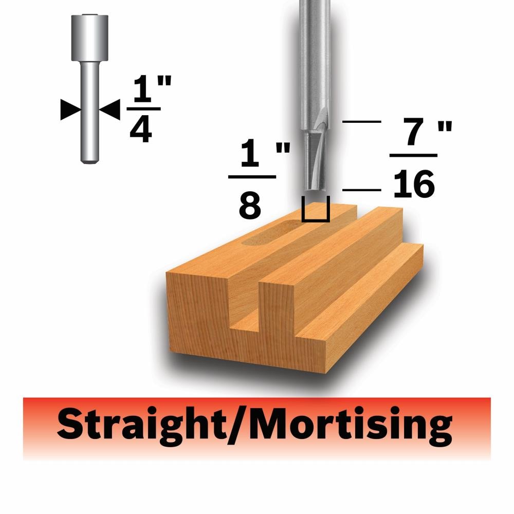 Bosch - 85213MC - 1/8-in Solid Carbide Straight Router Bit