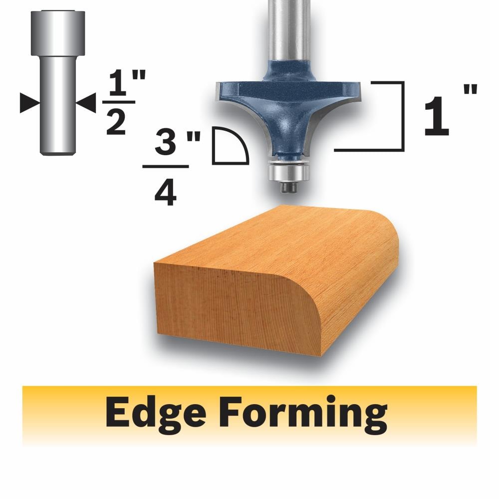 Bosch - 85434MC - 3/4-in Carbide-Tipped Roundover Router Bit