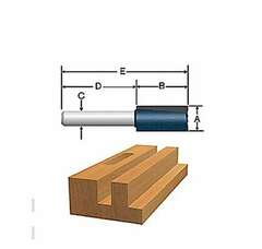 Bosch - 85221MC - 1/4-in Carbide-Tipped Straight Router Bit