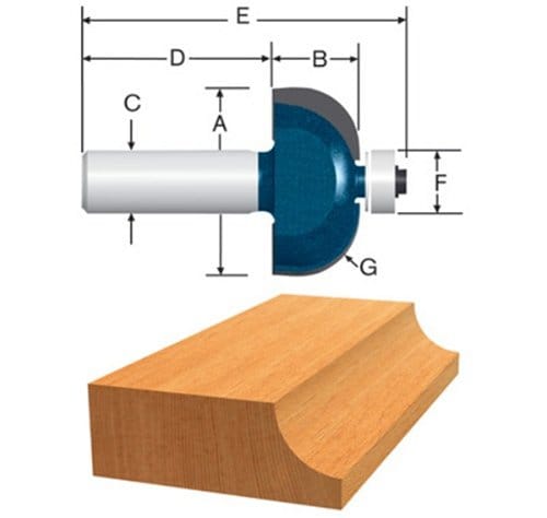 Bosch - 85207MC - 1-1/4-in Carbide-tipped Classical Router Bit