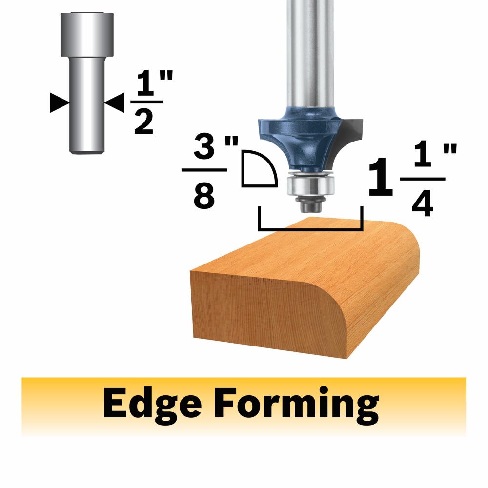 Bosch - 85594MC - 3/8-in Carbide-Tipped Roundover Router Bit