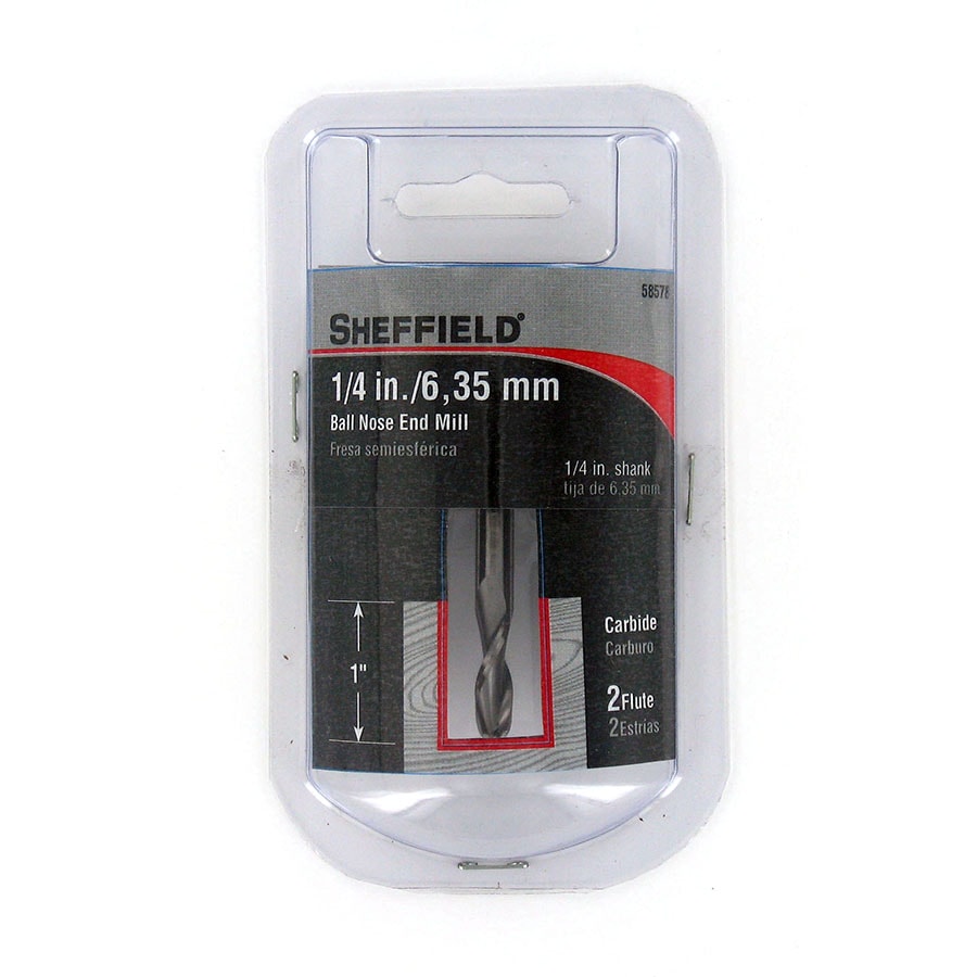 Sheffield - 58578 - 1/4-in Carbide-Tipped Upcut Spiral Router Bit