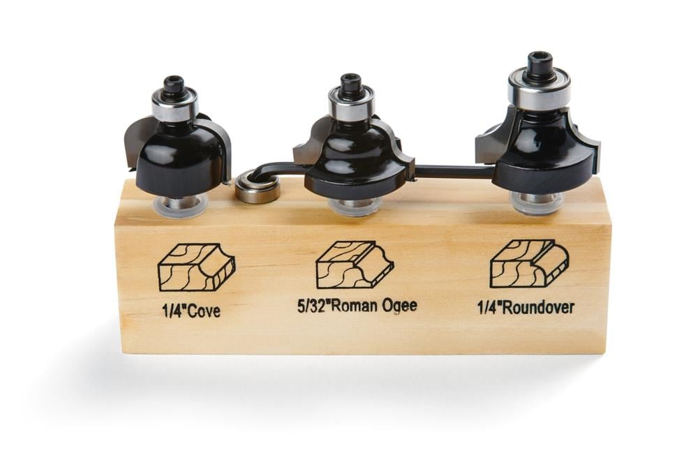 IRWIN - 1901046 - 3-Piece Carbide-Tipped Router Bit Set