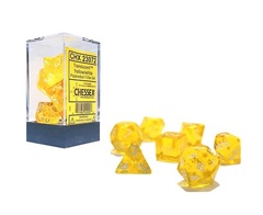 Translucent Yellow / White 7 Dice Set CHX23072