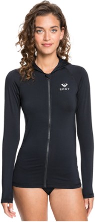 Roxy - Essentials Hoodie 2 Rashguard - Womens - ANTHRACITE