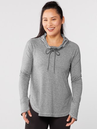 Athleta - Uptempo Hoodie Sweatshirt - Womens - METROPOLIS GREY/COAST GREY